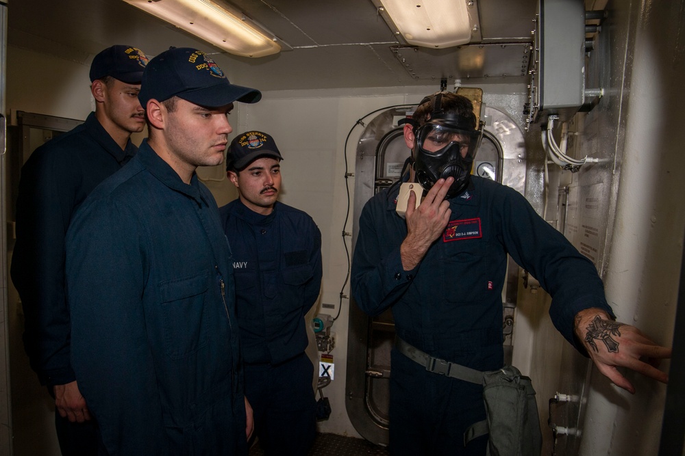 USS Sterett conducts routine operations as part of the Carl Vinson Carrier Strike Group