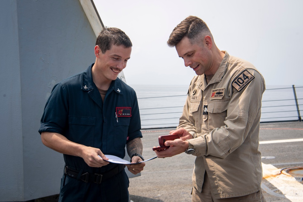 USS Sterett conducts routine operations as part of the Carl Vinson Carrier Strike Group