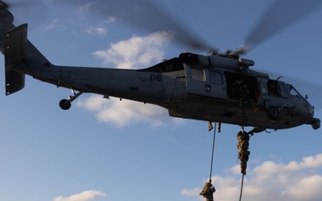 31st MEU | MRF conducts Fast Rope Sustainment