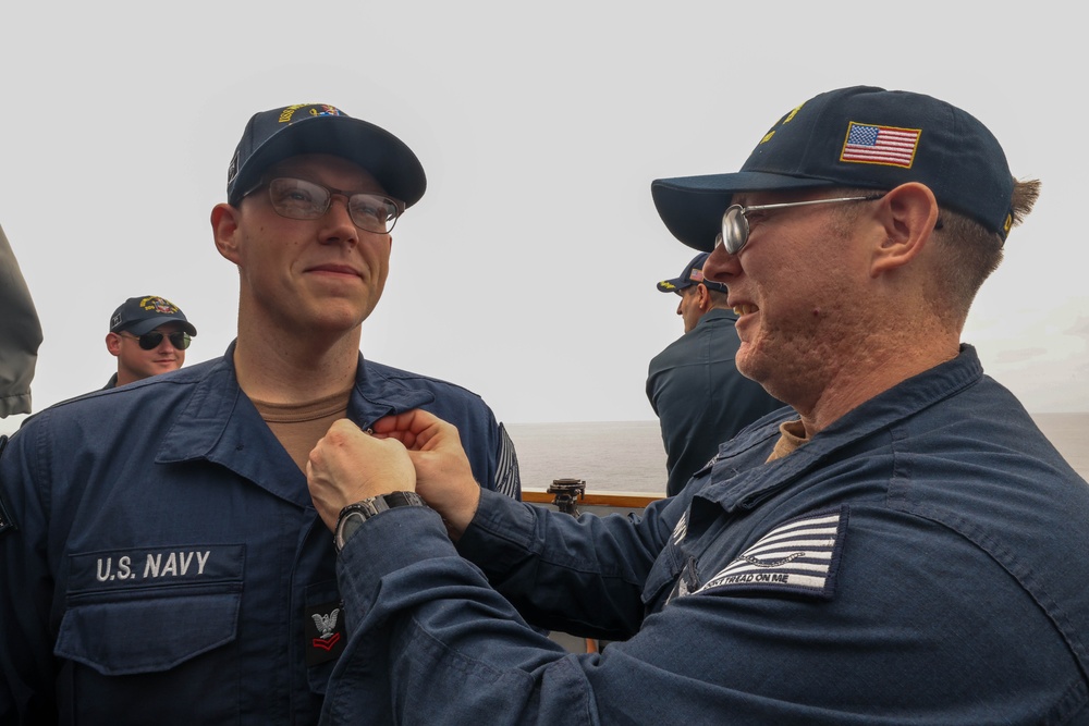 USS William P. Lawrence conducts routine operations as part of the Carl Vinson Carrier Strike Group