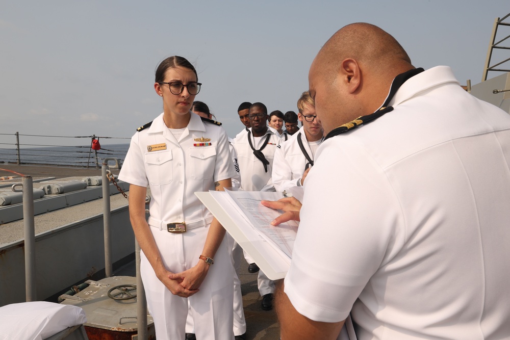 USS William P. Lawrence conducts routine operations as part of the Carl Vinson Carrier Strike Group