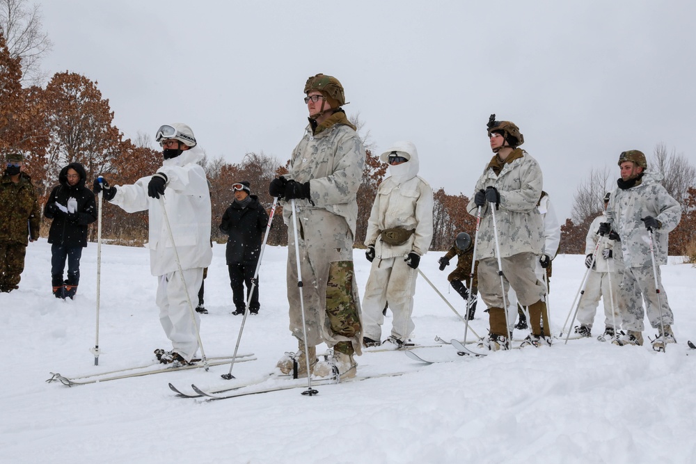 U.S. Army Soldiers Practice Downhill Ski Maneuvers During North Wind 25