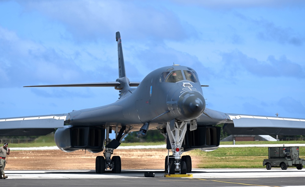 34th Expeditionary Bomb Squadron B-1B Lancer supports Bomber Task Force 25-1 mission