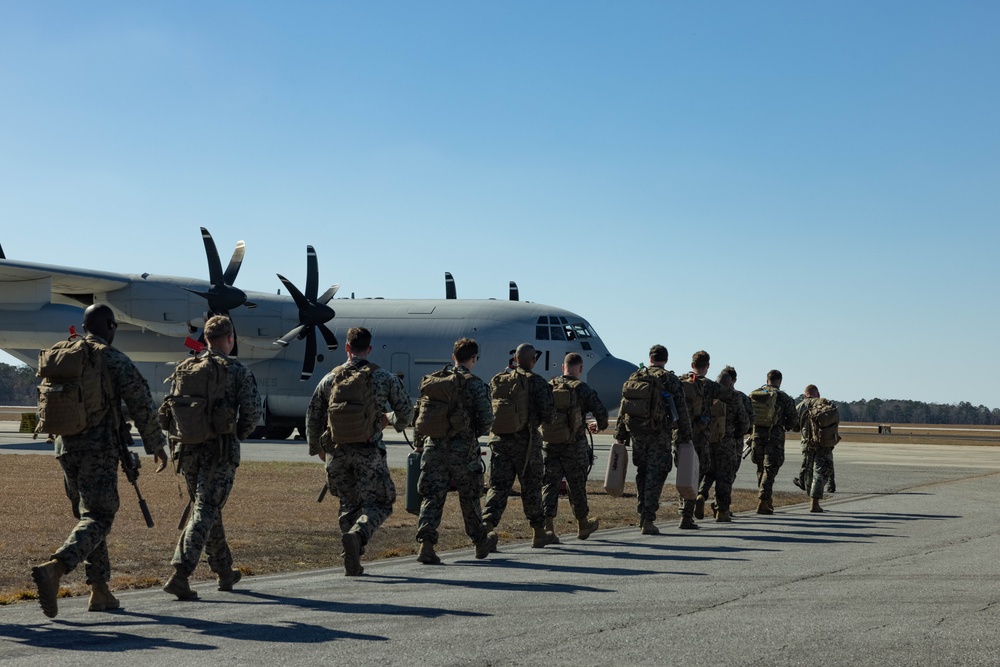 First Surge of U.S. Marines Deploy from North Carolina to Guantanamo Bay to Expand Migrant Operations Center