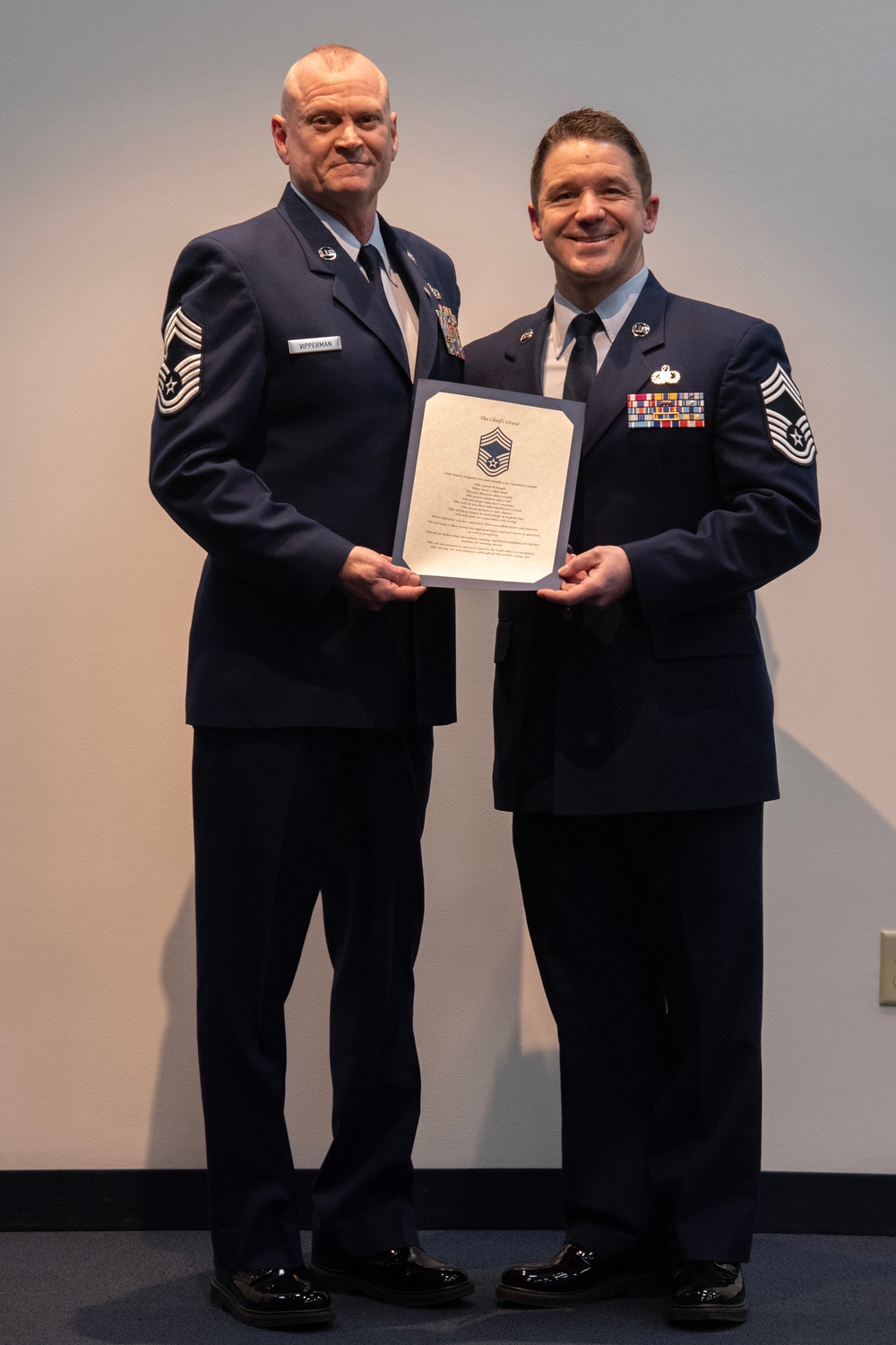 The 179th Cyberspace Wing held a Promotion Ceremony for the Newest Chief Master Sgt.