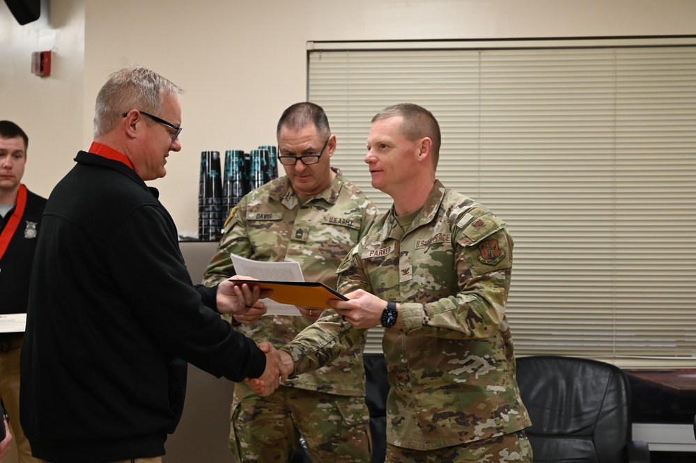 Medal Awarded to the 186th Airfueling Wing Fire Department