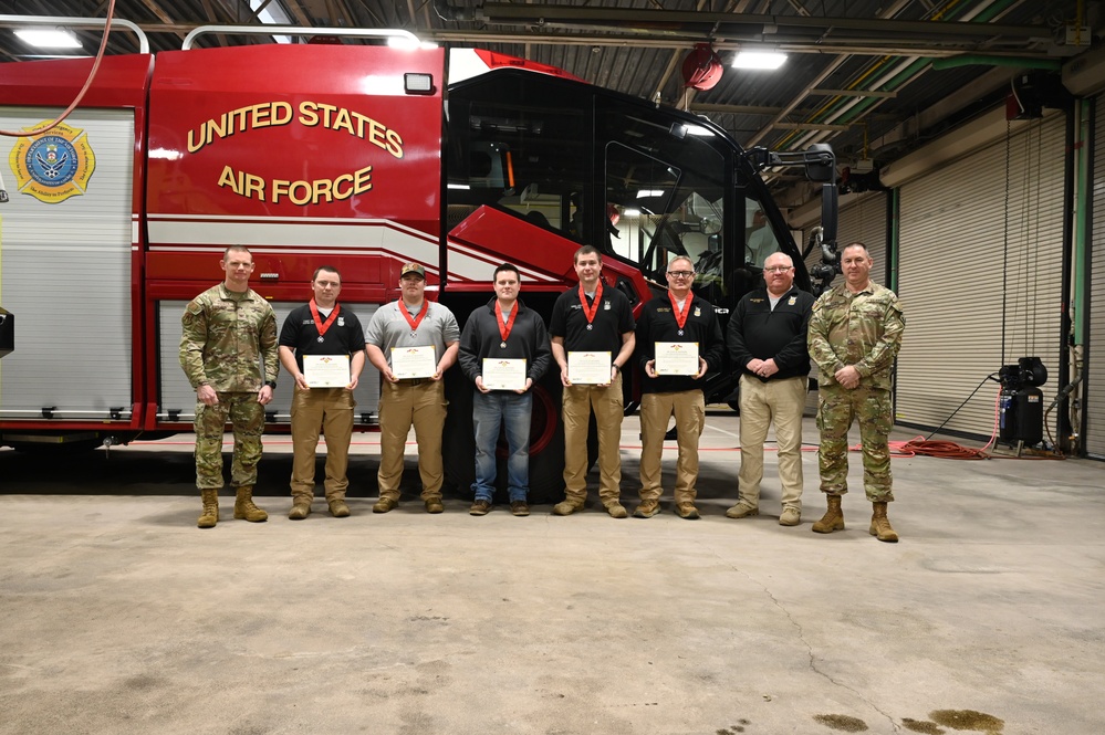 Medal Awarded to the 186th Airfueling Wing Fire Department