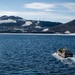 USCGC Polar Star (WAGB 10) conducts cutter boat and dive operations in Winter Quarters Bay during Operation Deep Freeze