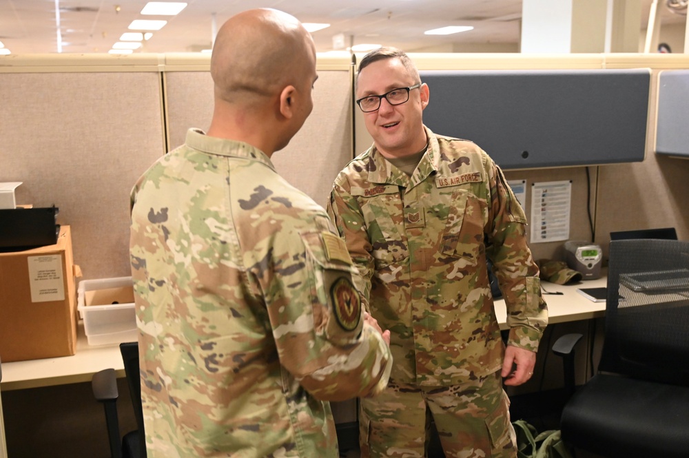 CMSgt Isreal Nunez Visits Aerial Port Squadrons at JBSA-Lackland