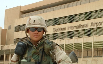 Lynge outside Saddam International Airport