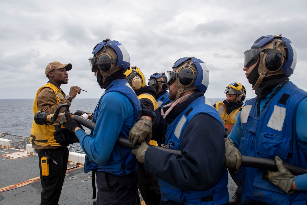 Flight Deck Firefighting Drill abaord USS America (LHA 6)