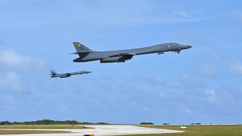 The 34th Expeditionary Bomb Squadron continues flying missions from Andersen Air Force Base during BTF 25-1