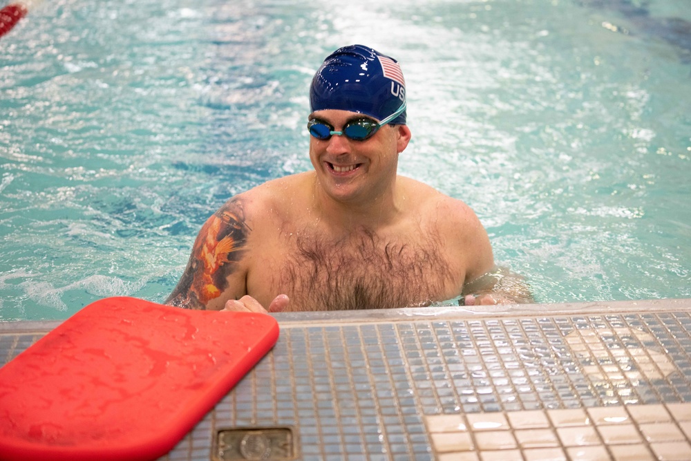 JBLM Training Camp | Swimming | Air Force SMSgt Justin Beasley