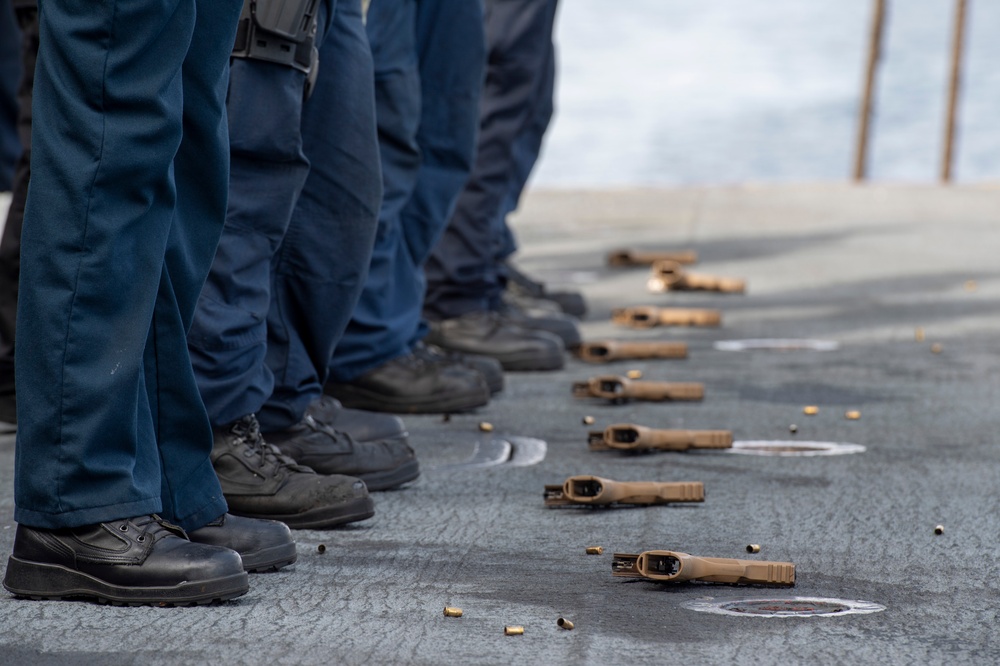 Nimitz Sailors Receive Small Arms Shoot Training