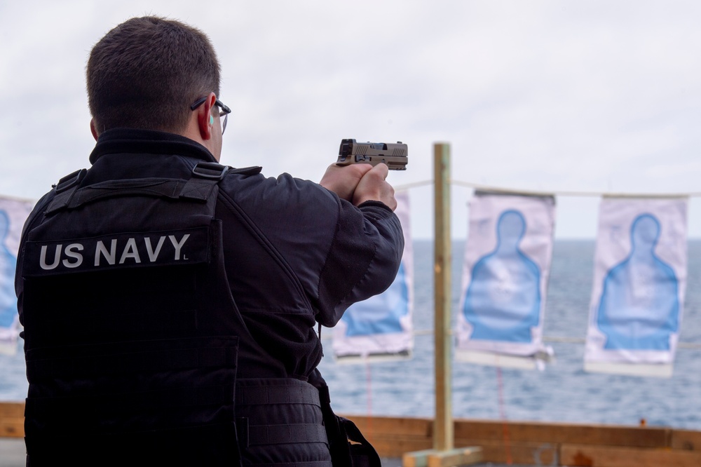 Nimitz Sailors Receive Small Arms Shoot Training