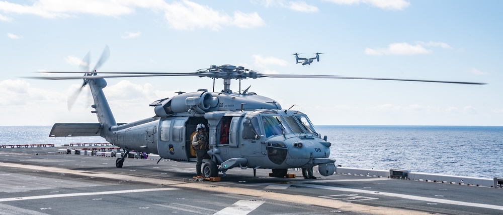 USS America (LHA 6) Conducts Flight Operations