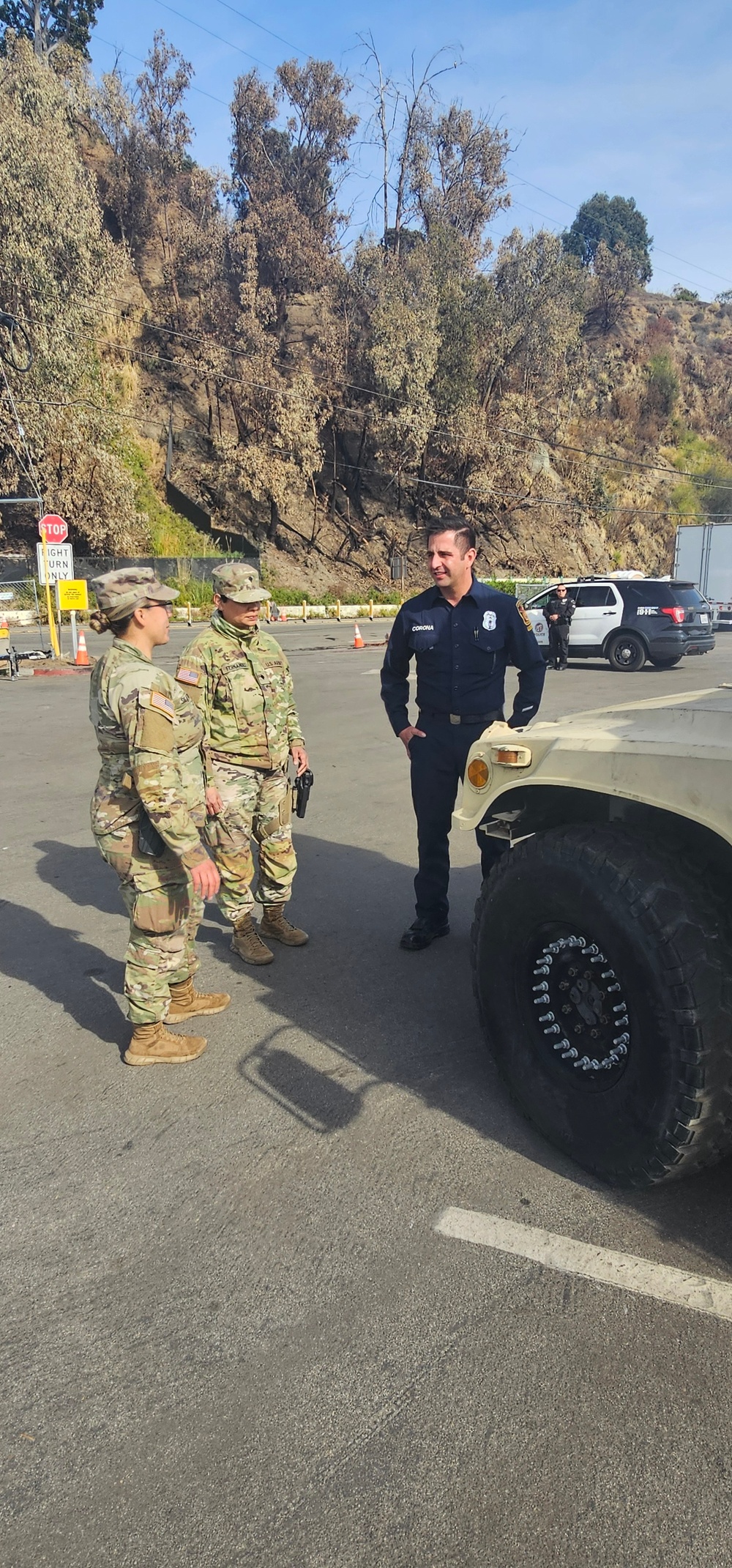 LA Firefighter collaborates with Soldiers from the California National Guard