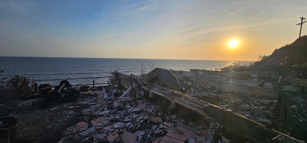 The Rubble of Malibu Village Homes after the terrible fires in Southern California