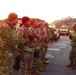 U.S. Army National Guard Soldiers await instructions for their evening shift.