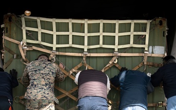 U.S. Marines, Airmen transport cargo to Guam