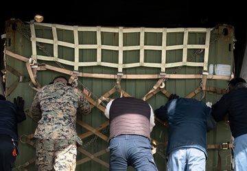U.S. Marines, Airmen transport cargo to Guam