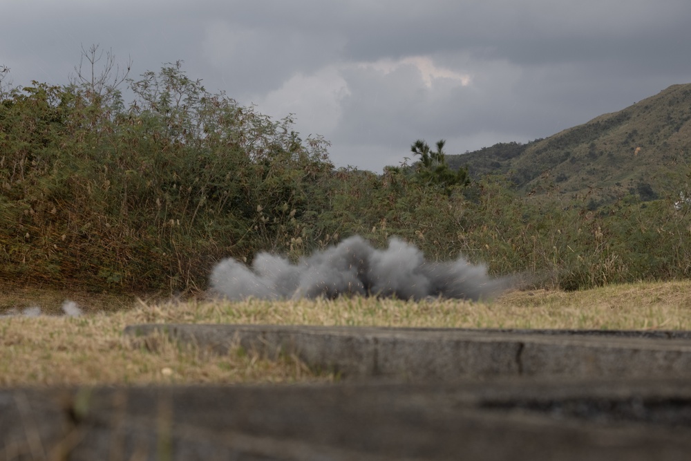 Headline: 7th Communication Battalion Stormbreaker 25.1 | Marines Throw Grenades Down Range