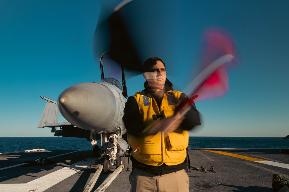 USS Gerald R. Ford (CVN 78) conducts routine operations