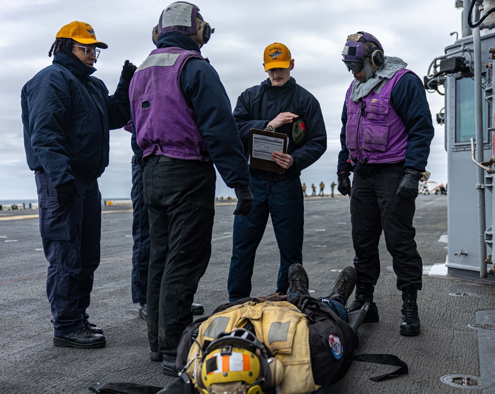 Sailors Conduct Fire Drill