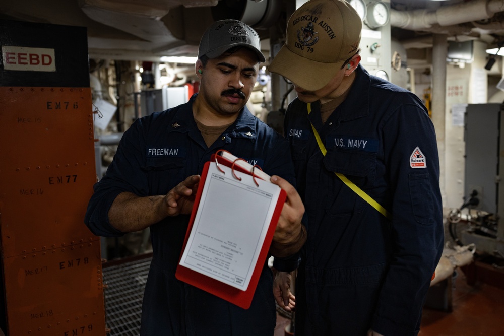 USS Oscar Austin (DDG 79) General Quarters Drill