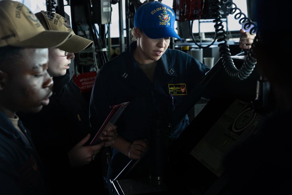 USS Oscar Austin (DDG 79) Conducts Loss of Steering Drill