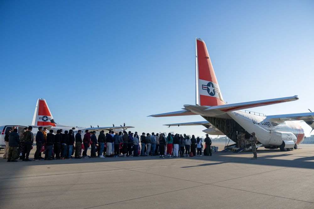 Coast Guard conducts alien expulsion flight operations between California and Texas