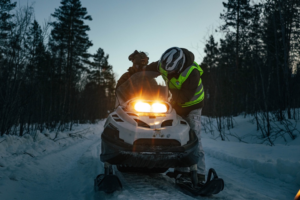 Exercise Joint Viking 25: Snowmobile Course