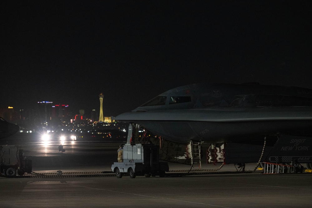 The B-2 arrives for the 50th anniversary of Red Flag Nellis