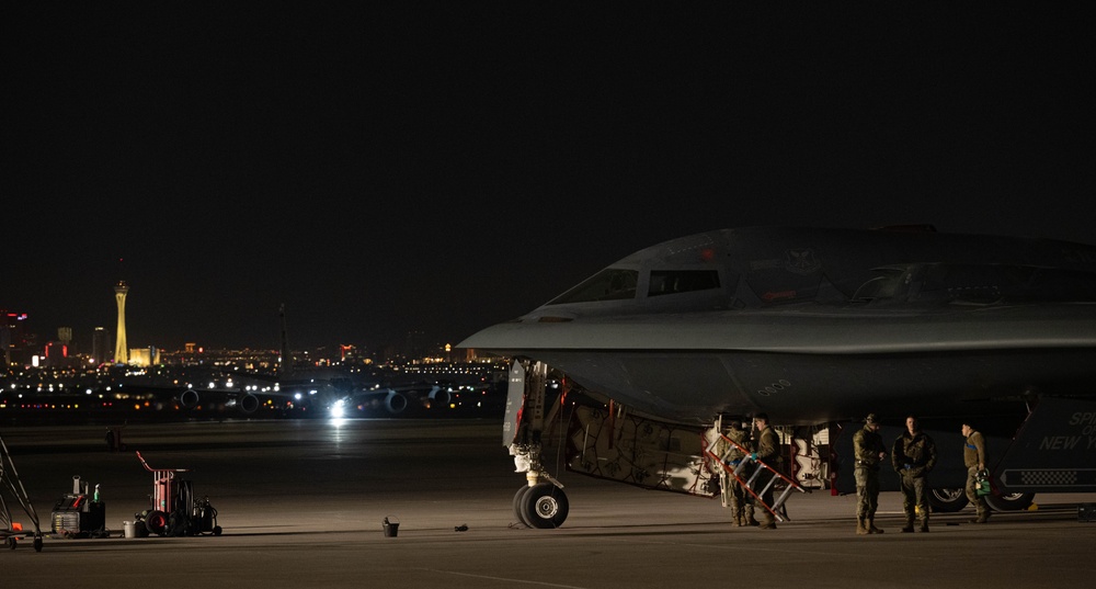 The B-2 arrives for the 50th anniversary of Red Flag Nellis