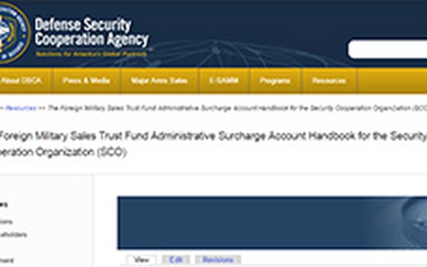 The Foreign Military Sales Trust Fund Administrative Surcharge Account Handbook for the Security Cooperation Organization (SCO)