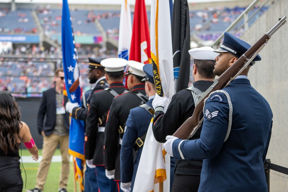SOCOM joint color guard shine at the 2025 Pro Bowl
