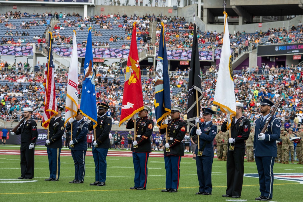 SOCOM joint color guard shine at the 2025 Pro Bowl