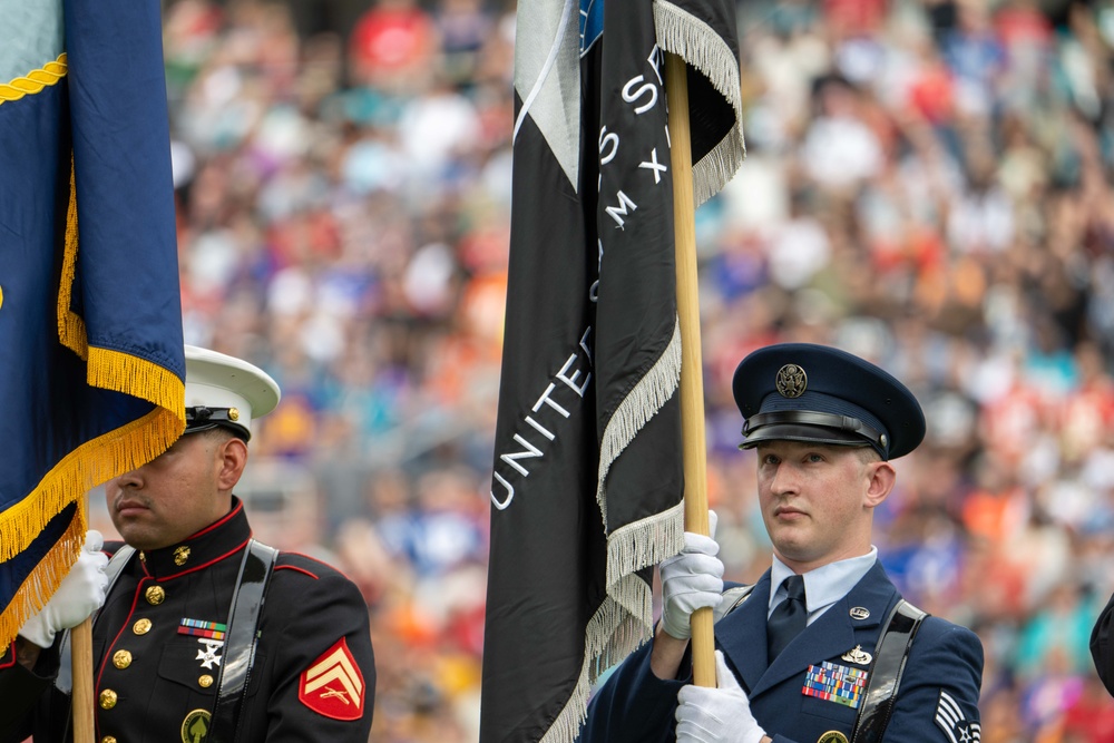 SOCOM joint color guard shine at the 2025 Pro Bowl