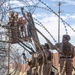 U.S. Marines place concertina wire to assist with border security mission