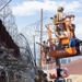 U.S. Marines place concertina wire to assist with border security mission