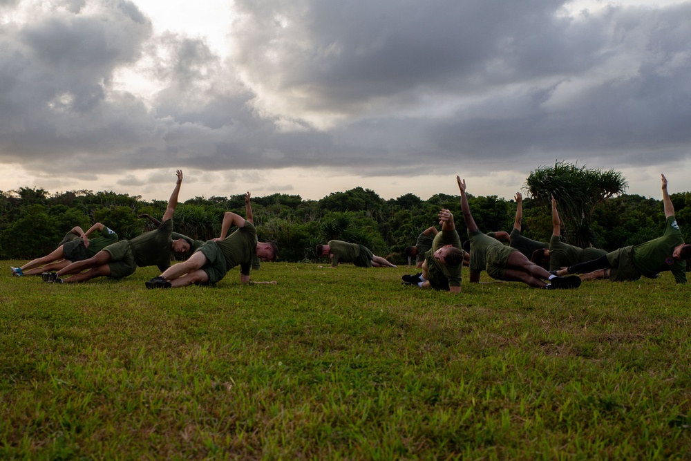 Camp Blaz Marines and Sailors conduct unit PT