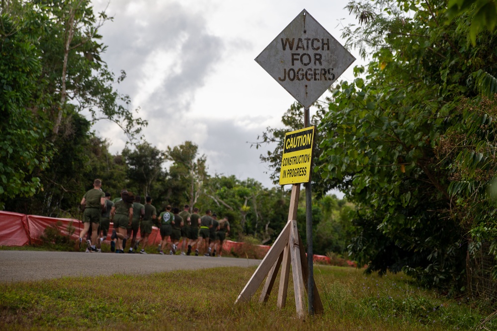 Camp Blaz Marines and Sailors conduct unit PT