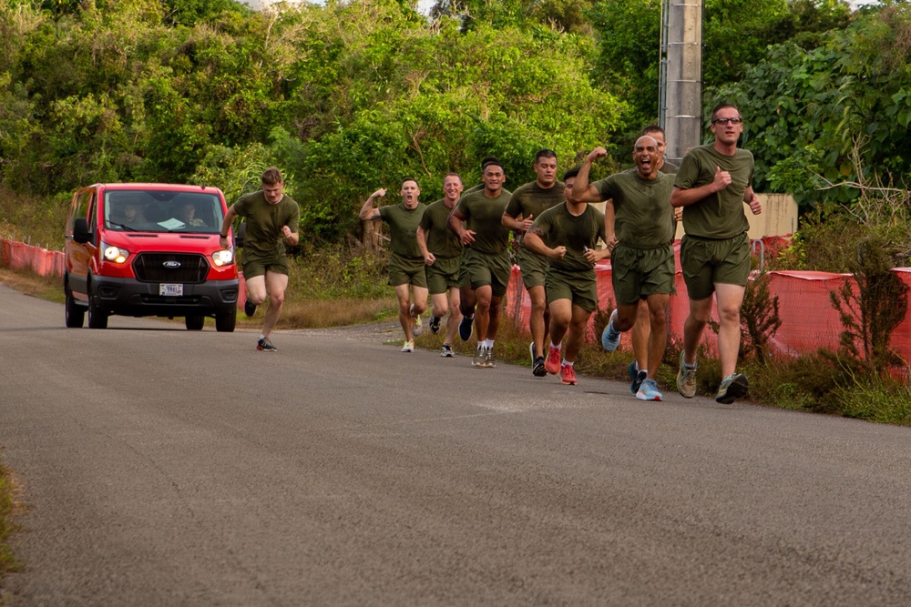 Camp Blaz Marines and Sailors conduct unit PT