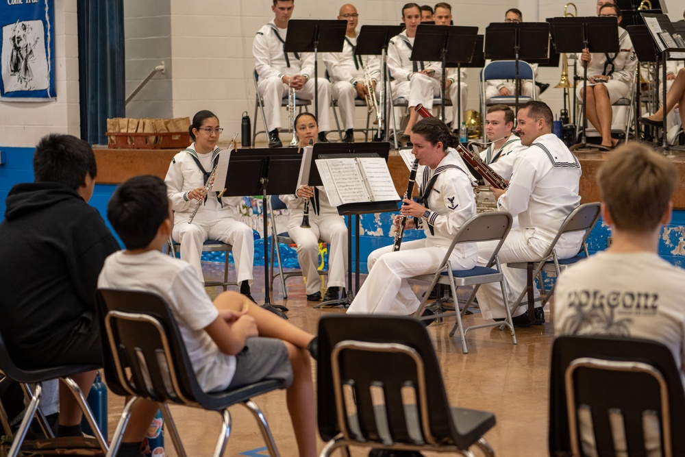 U.S. Pacific Fleet Band holds event at Moanalua Middle School