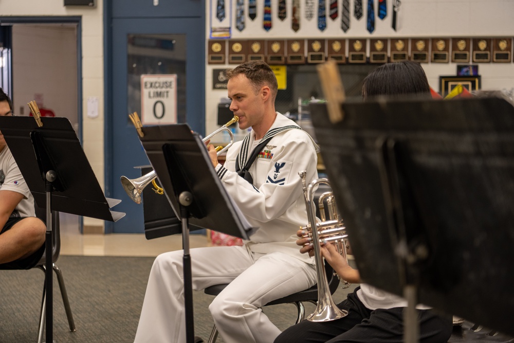 U.S. Pacific Fleet Band holds event at Moanalua Middle School