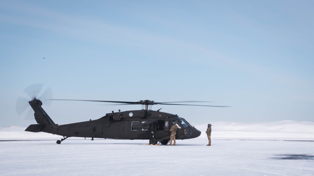 Black Hawk Crew checks Aircraft