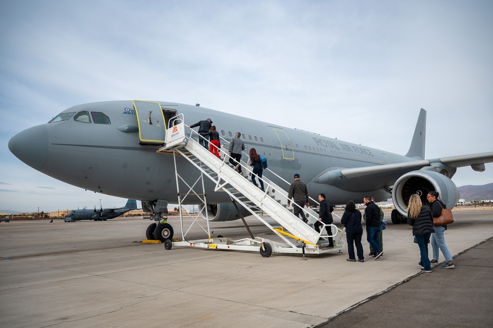 Nellis, Creech honorary commanders ride RAF Voyager during Red Flag-Nellis 25-1