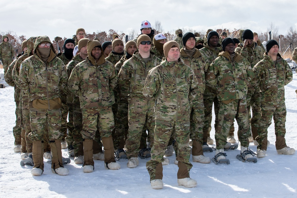 1-5 Infantry Soldiers Listen to a Speech After Winning a Competition at Hokudai-En Training Area