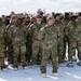 1-5 Infantry Soldiers Listen to a Speech After Winning a Competition at Hokudai-En Training Area