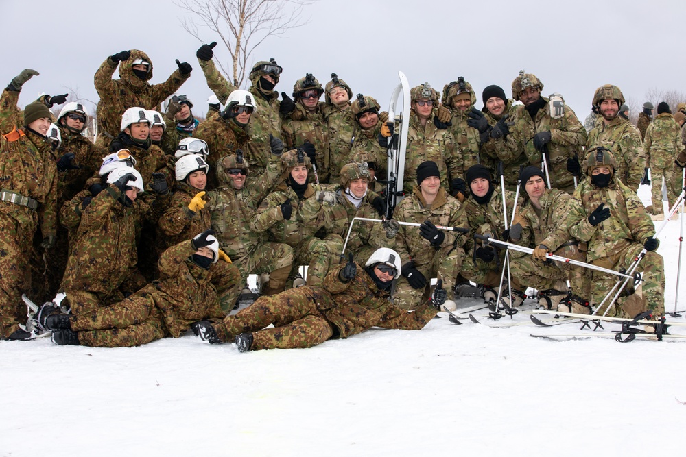 1-5 Infantry Soldiers and JGSDF Members Celebrate Winning a Four-Legged Competition at Hokudai-en Training Area